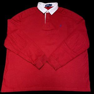 Polo by Ralph Lauren Vintage Pullover Polo Shirt Longsleeve Mens XL White Collar